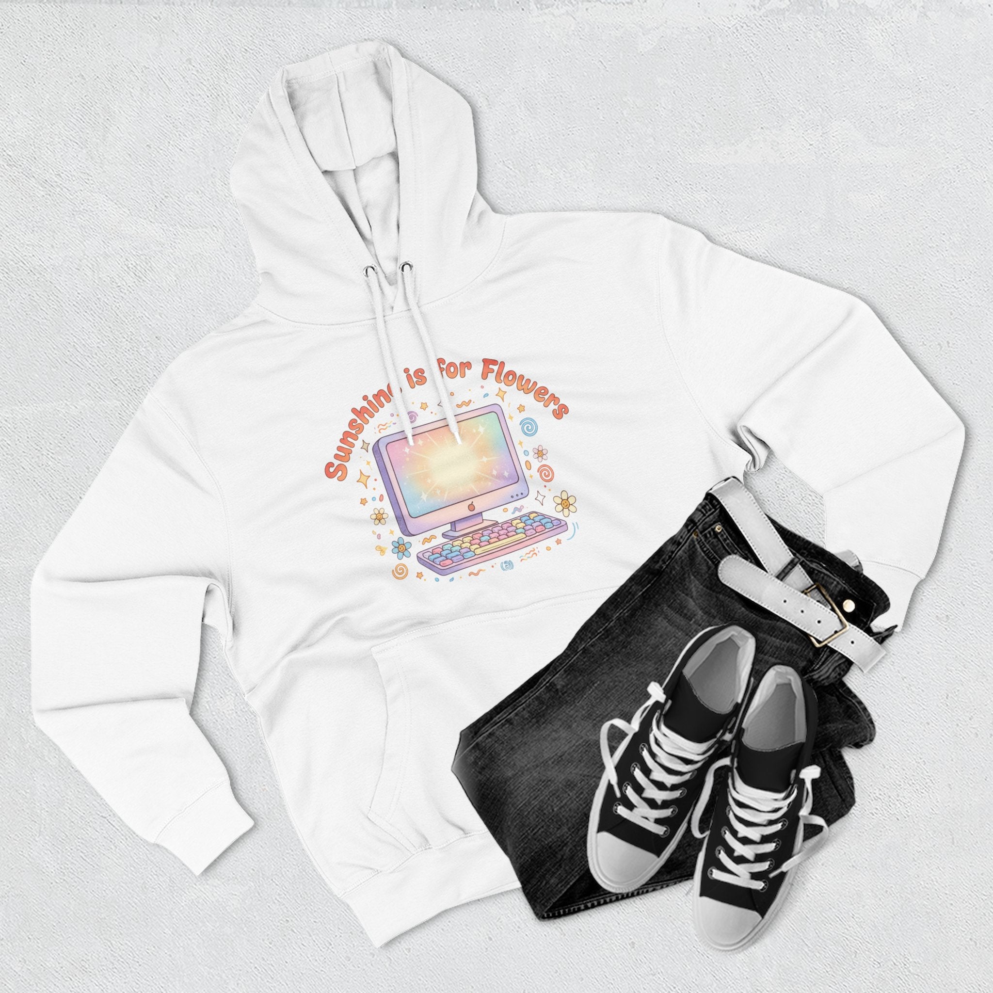 Sunshine Is For Flowers Computer Hoodie — Pastel Gamer Fleece