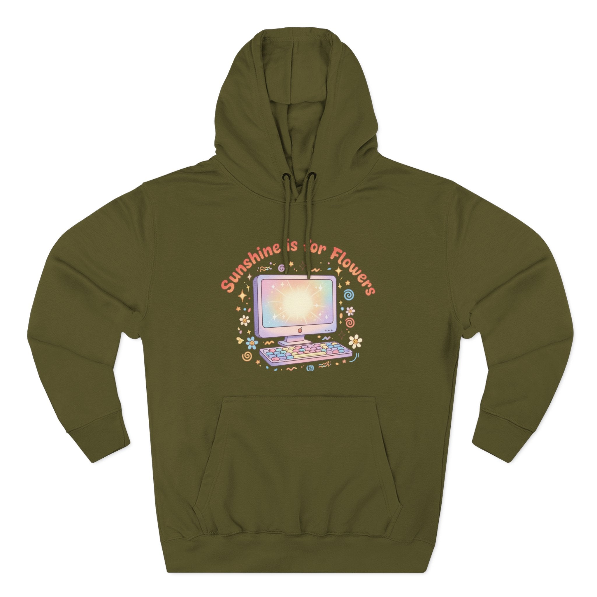 Sunshine Is For Flowers Computer Hoodie — Pastel Gamer Fleece