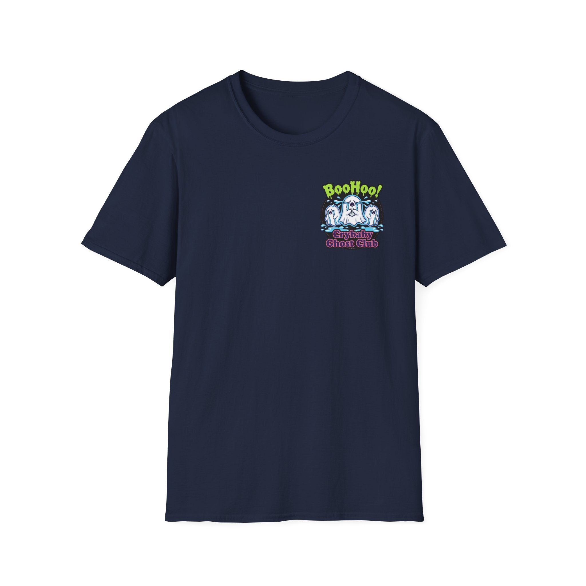 Ghost Club Tee — "BooHoo!" Haunted Crew Graphic T-Shirt