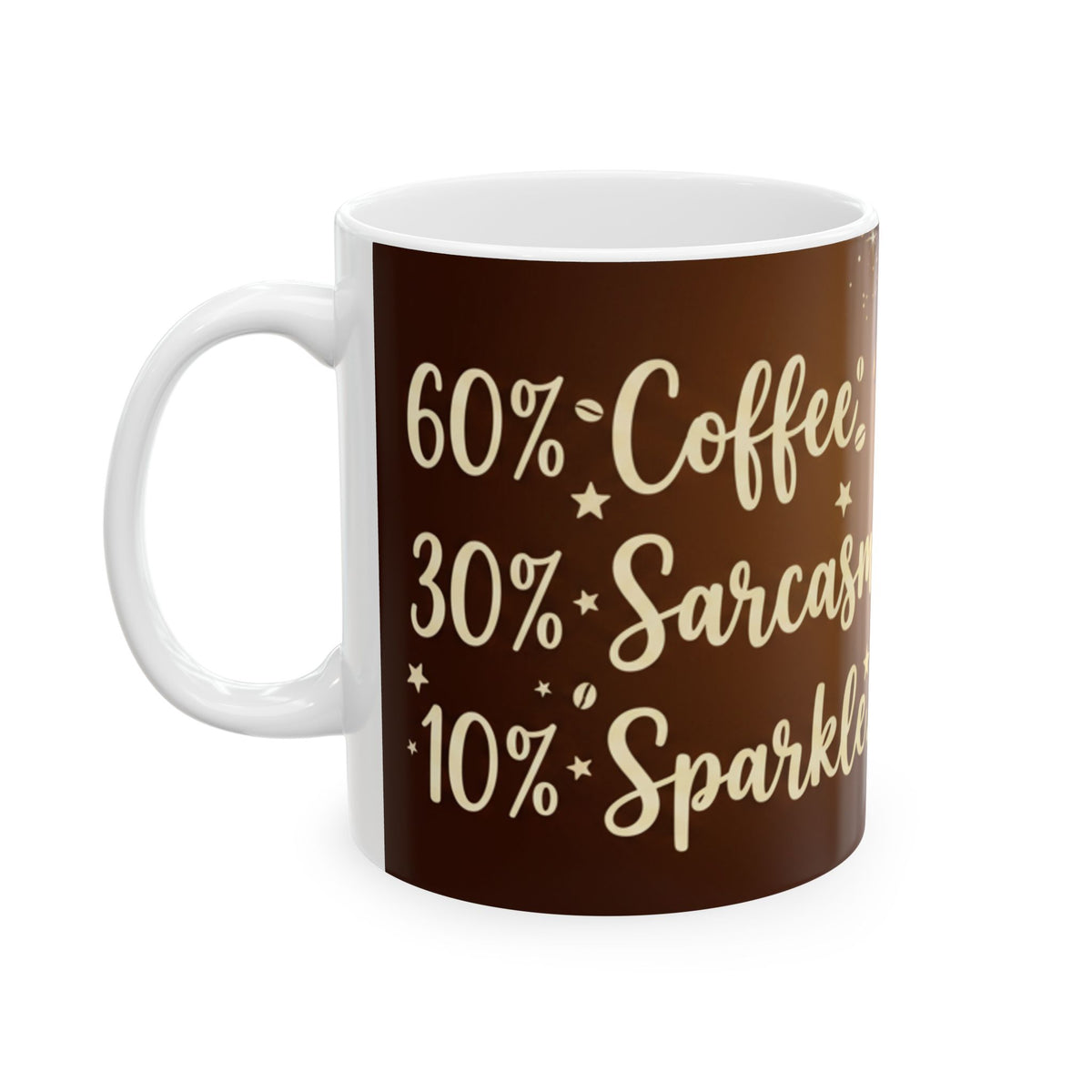 Coffee Sarcasm & Sparkle Mug | Funny Drip Coffee Quote Cup | Gift for Her