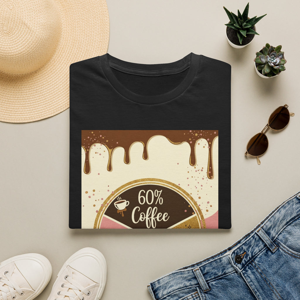 Coffee Pie Chart T‑Shirt — 60% Coffee, 30% Sarcasm, 10% Sparkle Graphic Tee