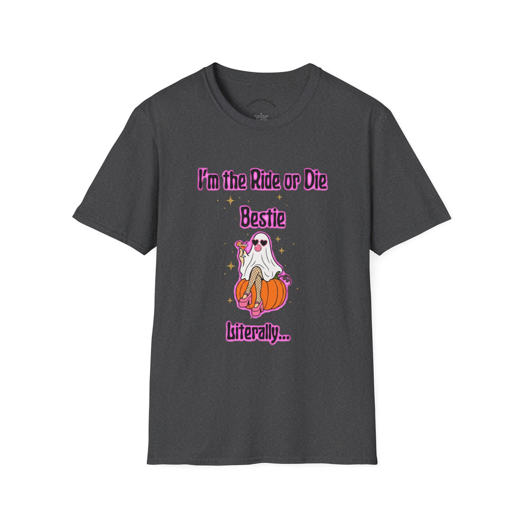Ride or Die Bestie T-Shirt — Cute Ghost BFF Graphic Tee