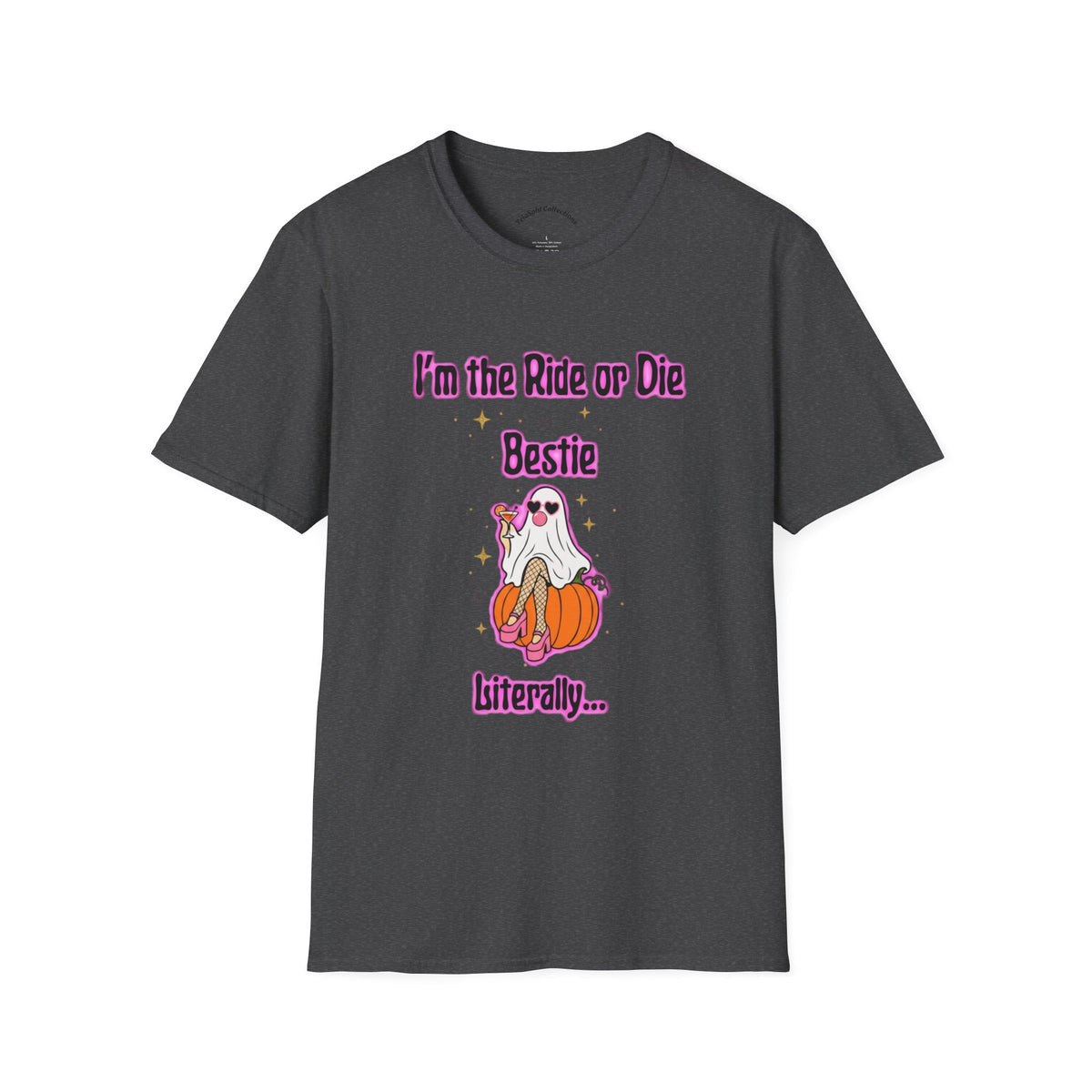 Ride or Die Bestie T-Shirt — Cute Ghost BFF Graphic Tee