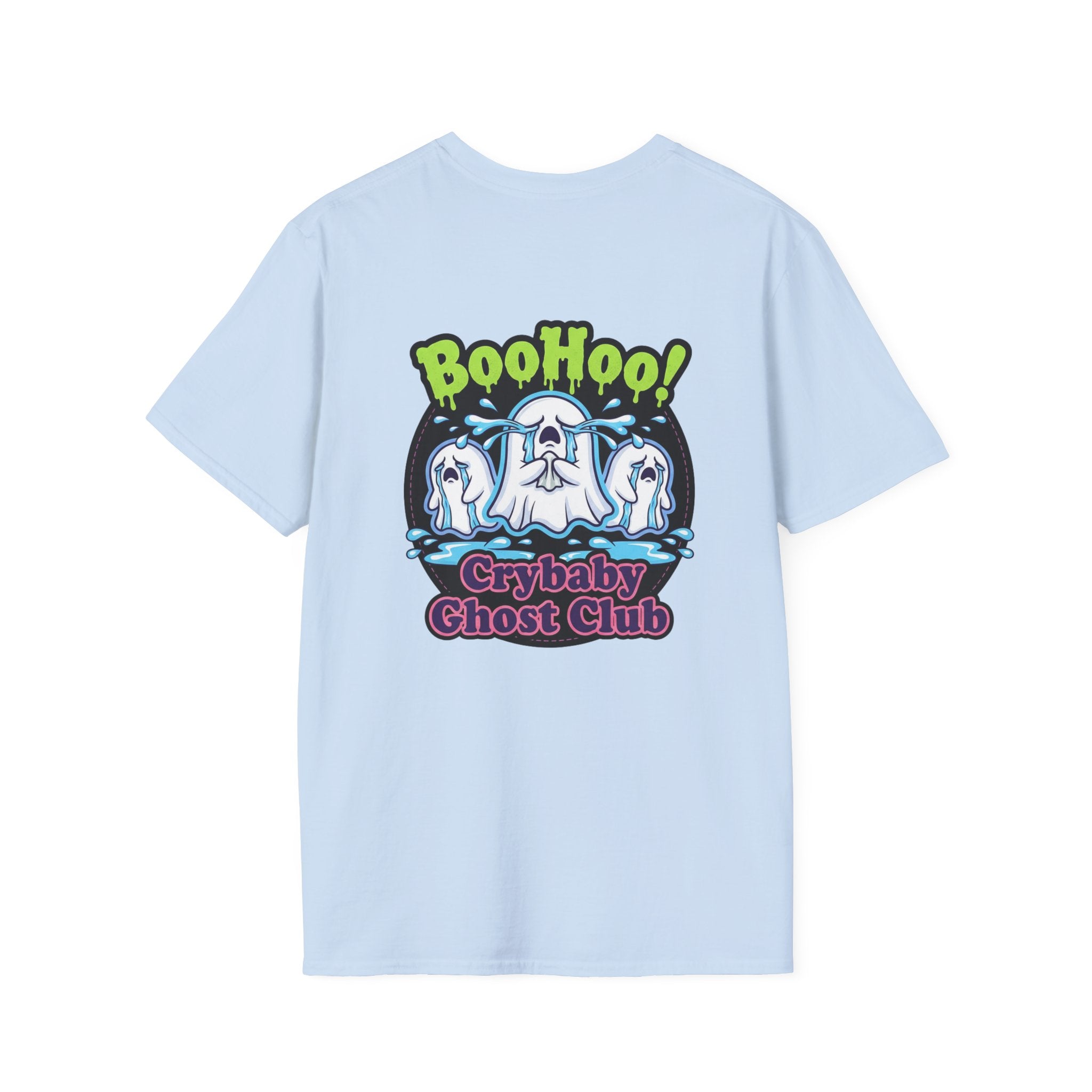 Ghost Club Tee — "BooHoo!" Haunted Crew Graphic T-Shirt