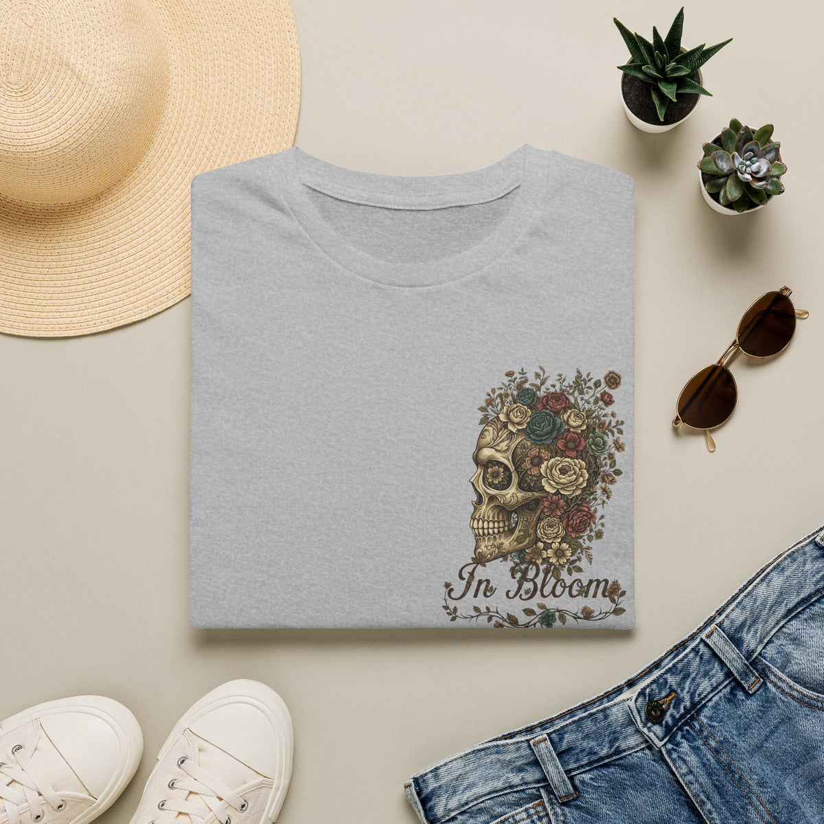 Skull 'In Bloom' Floral Graphic T-Shirt
