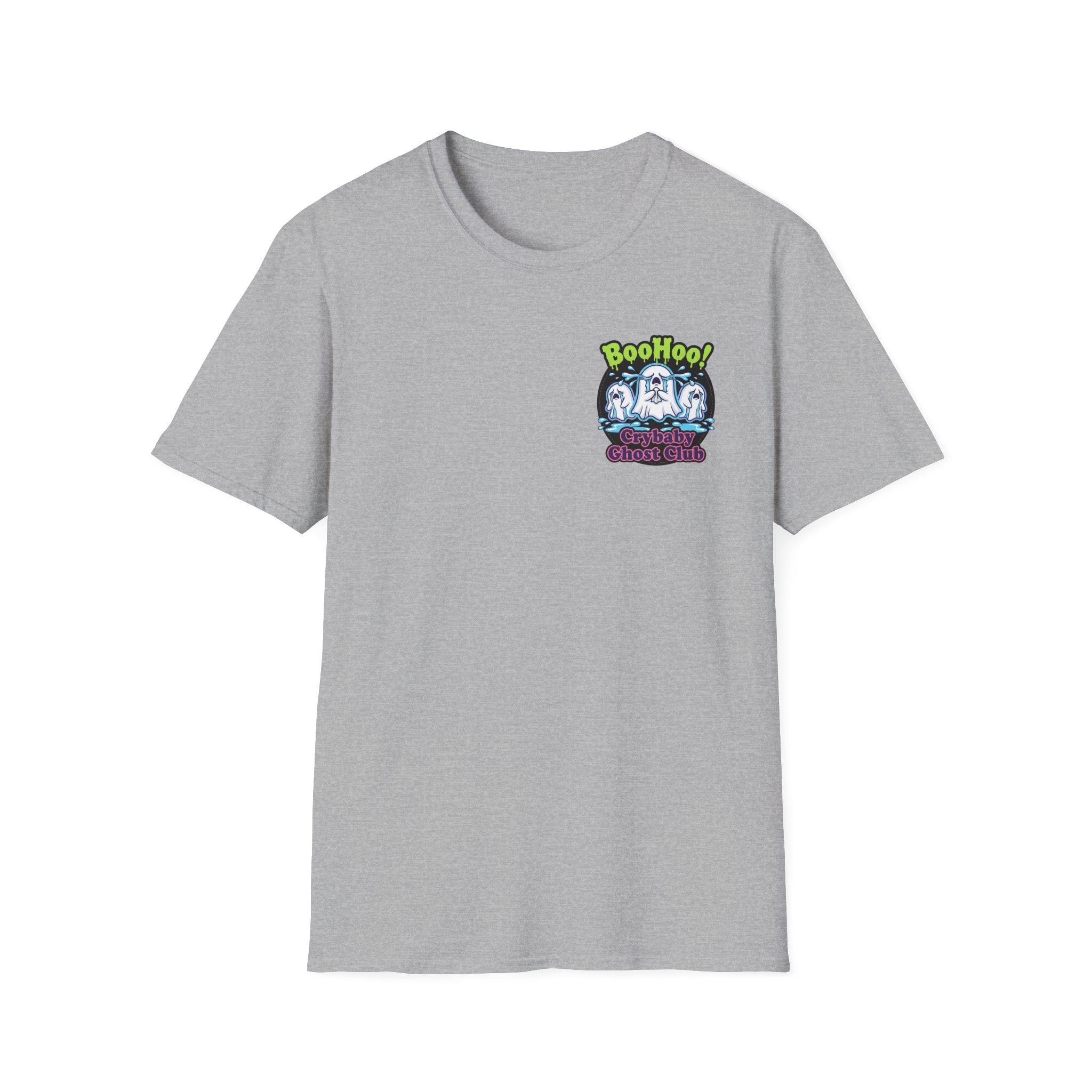Ghost Club Tee — "BooHoo!" Haunted Crew Graphic T-Shirt