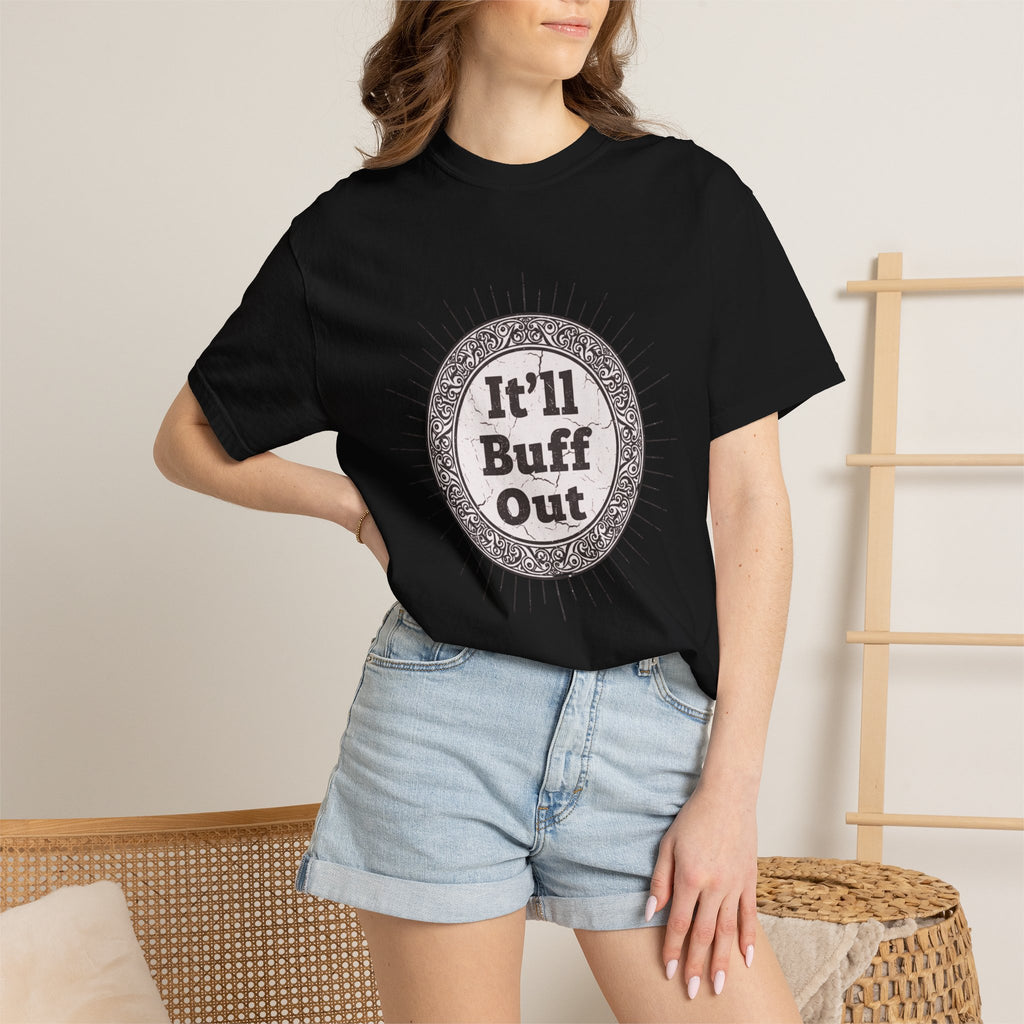 It'll Buff Out T-Shirt — Vintage Sunburst Graphic Tee