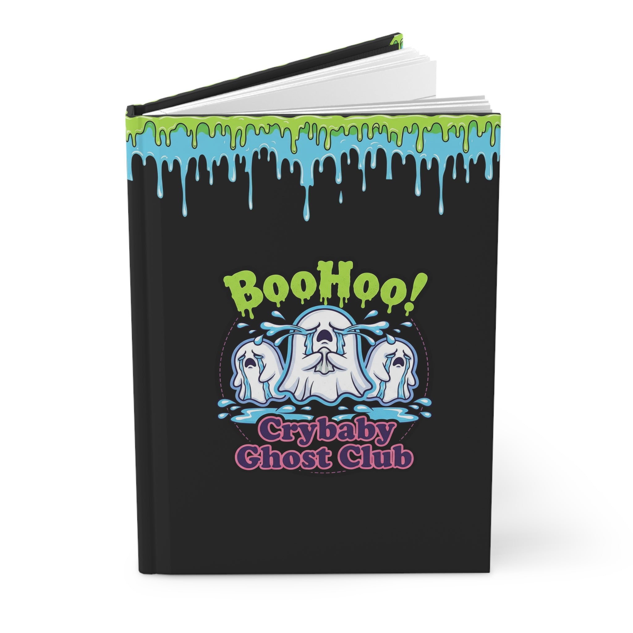 Crybaby Ghost Club Hardcover Journal — BooHoo! Cute Notebook for Teens & Halloween