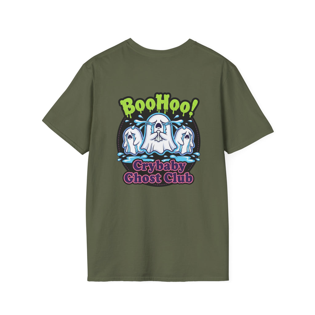 Ghost Club Tee — "BooHoo!" Haunted Crew Graphic T-Shirt