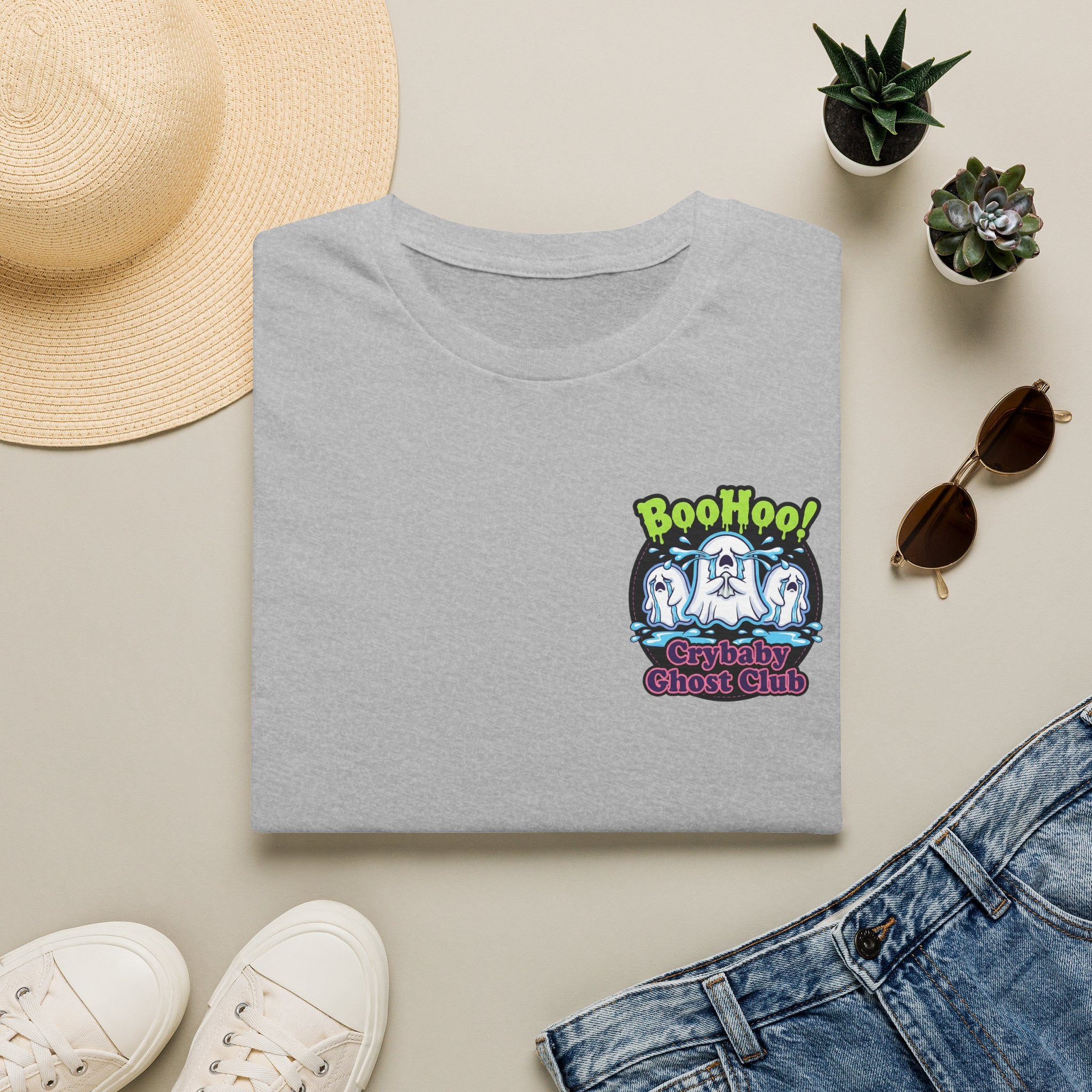 Ghost Club Tee — "BooHoo!" Haunted Crew Graphic T-Shirt