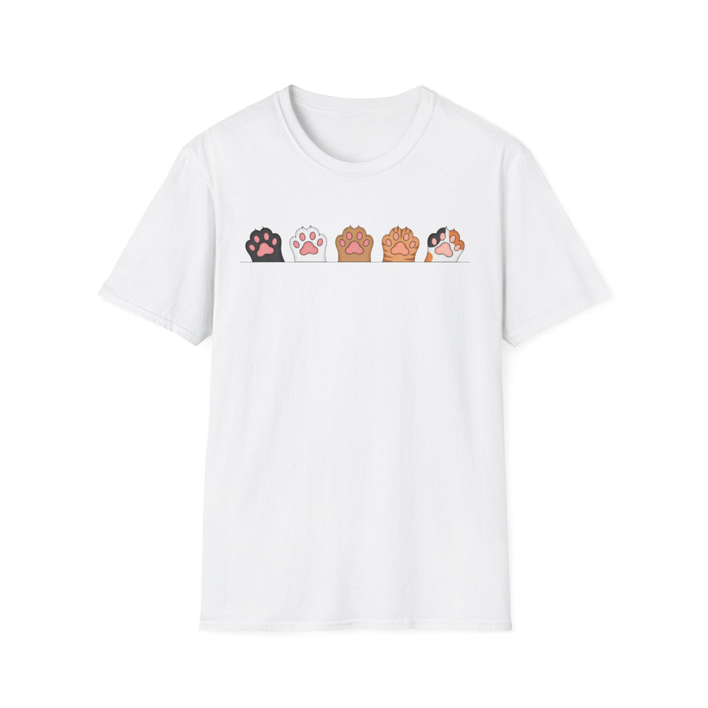 Cat Paw T-Shirt — Cute Multicolor Cat Paw Print Graphic Tee