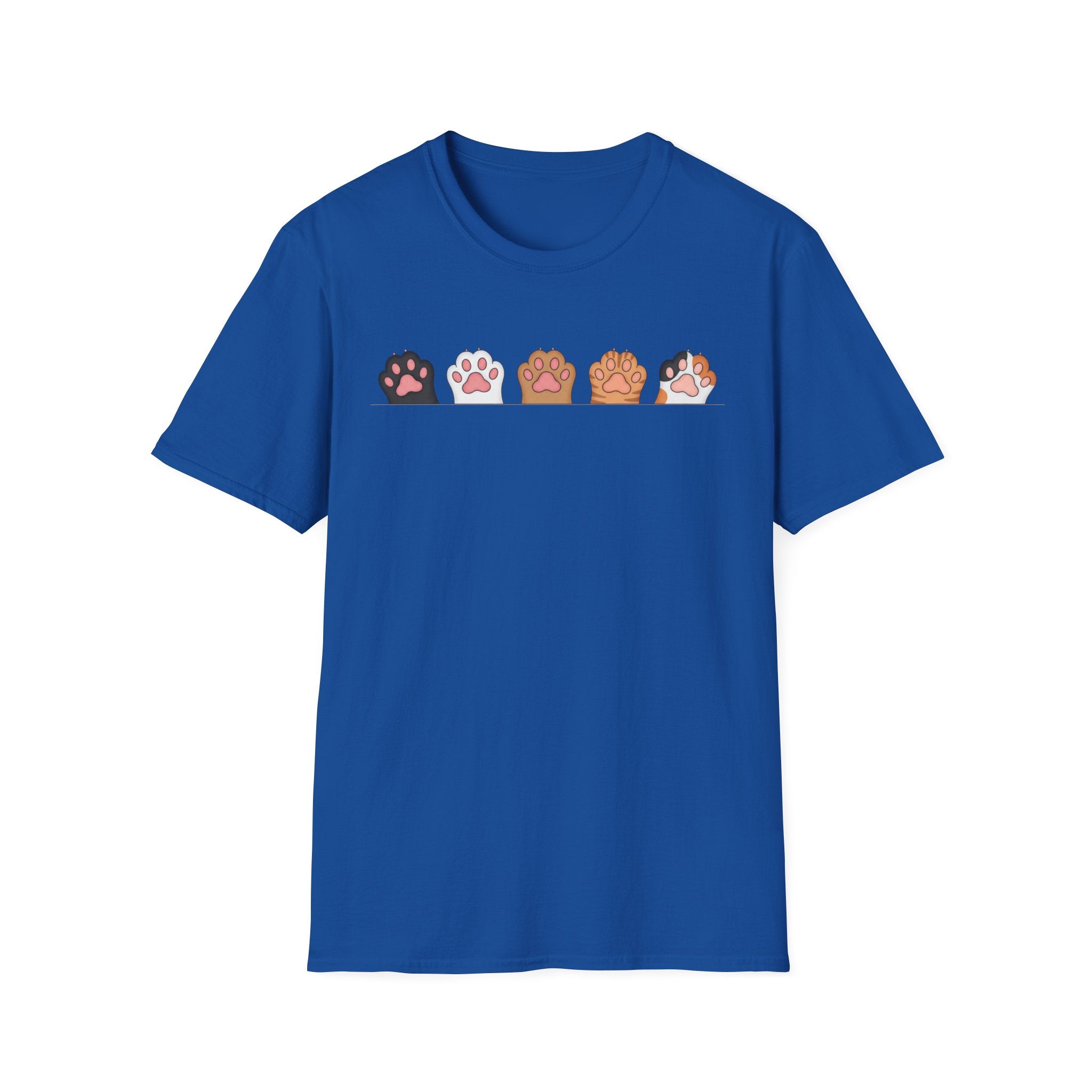 Cat Paw T-Shirt — Cute Multicolor Cat Paw Print Graphic Tee