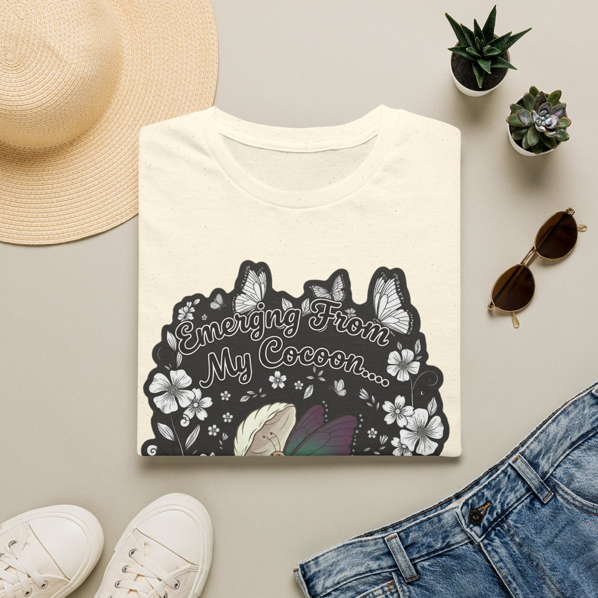 Emerging From My Cocoon… Just Kidding Butterfly T-Shirt