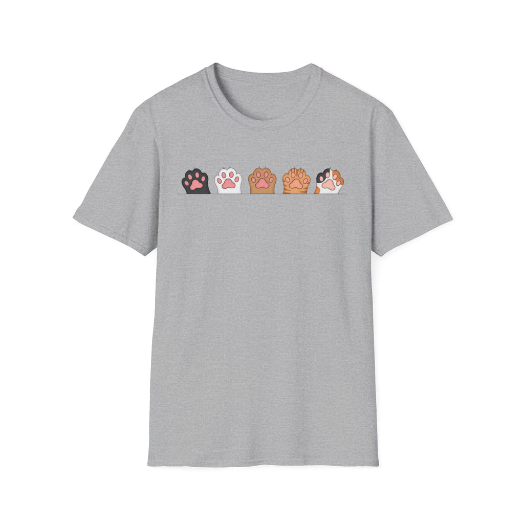 Cat Paw T-Shirt — Cute Multicolor Cat Paw Print Graphic Tee