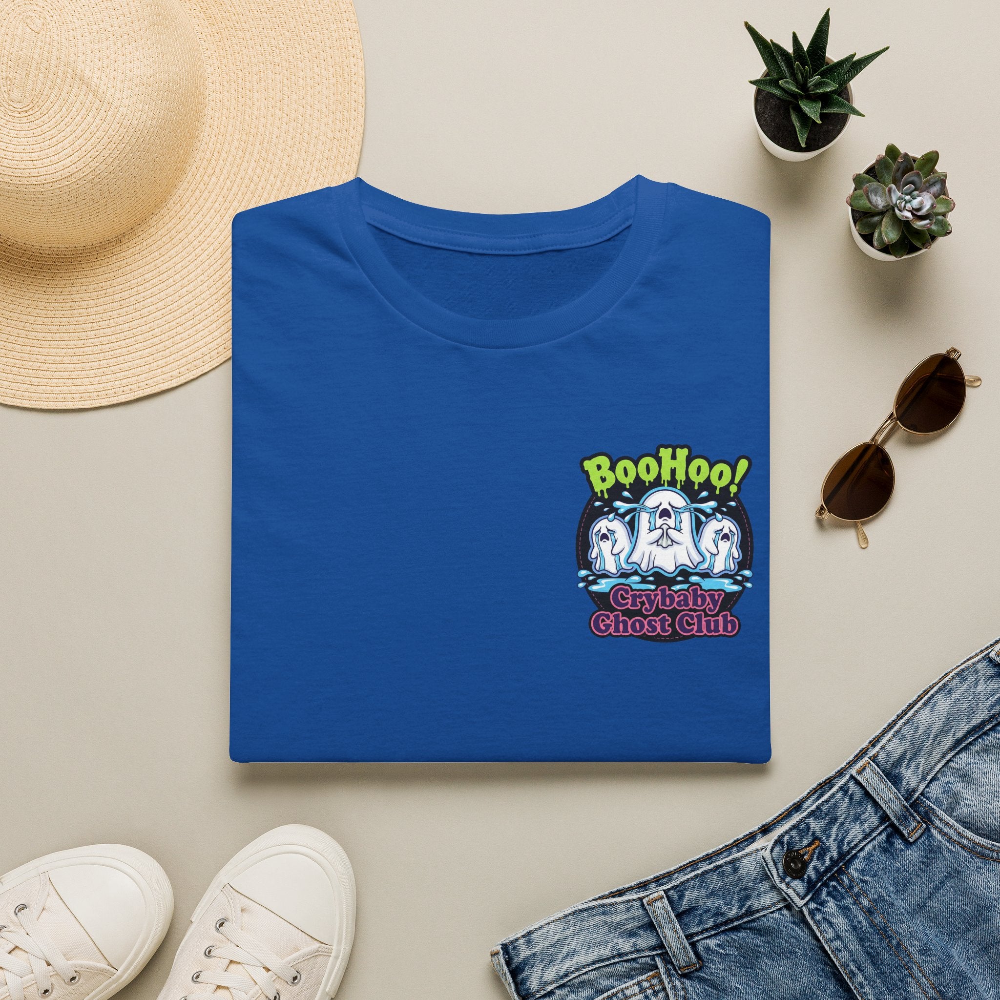 Ghost Club Tee — "BooHoo!" Haunted Crew Graphic T-Shirt