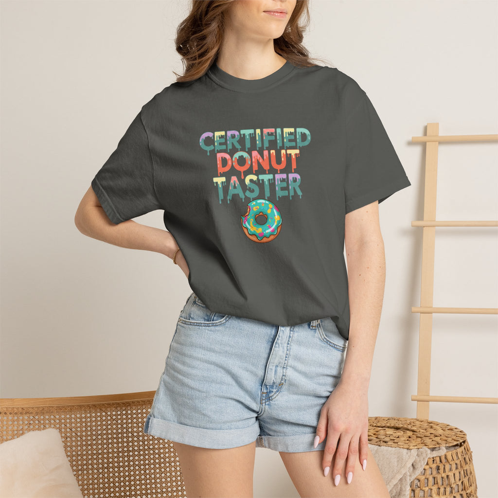 Certified Donut Taster T-Shirt | Funny Food Lover Tee | Cute Bakery Gift for Her