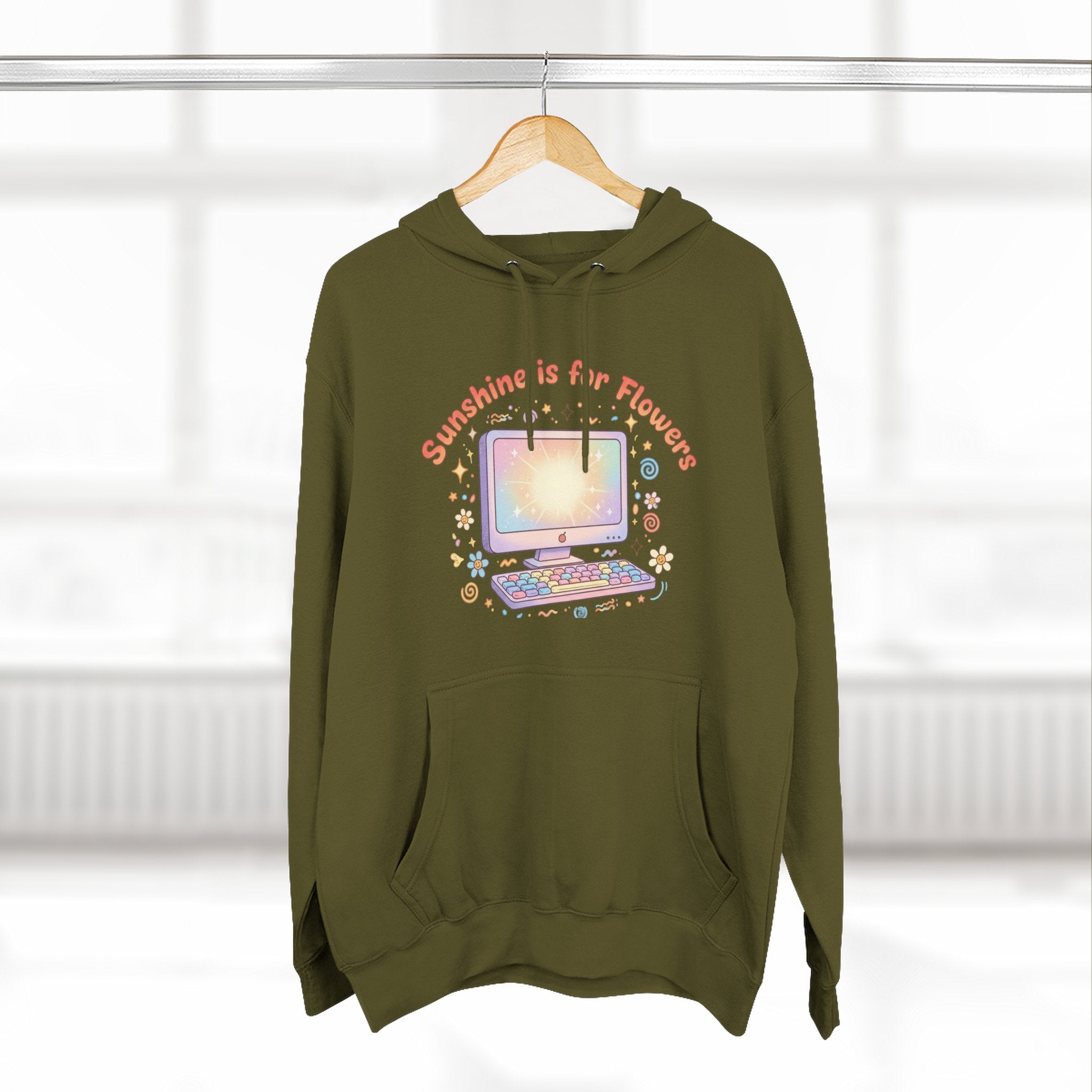 Sunshine Is For Flowers Computer Hoodie — Pastel Gamer Fleece