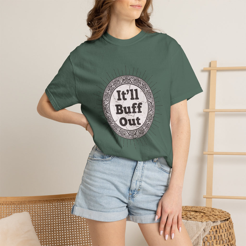 It'll Buff Out T-Shirt — Vintage Sunburst Graphic Tee