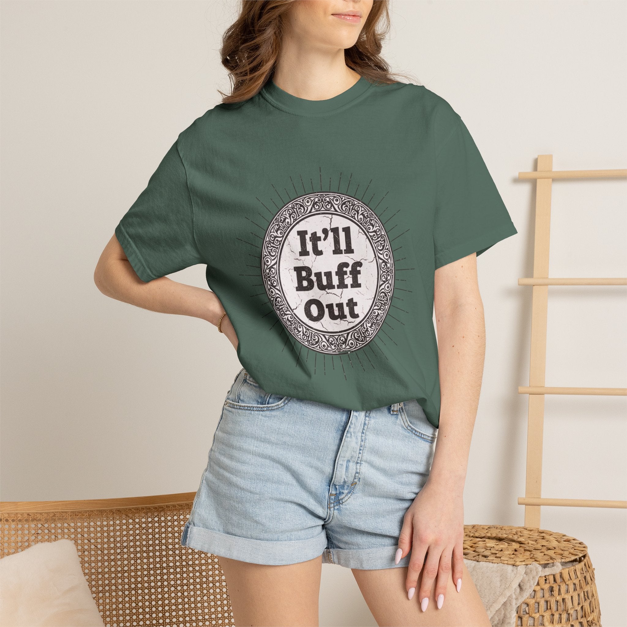 It'll Buff Out T-Shirt — Vintage Sunburst Graphic Tee