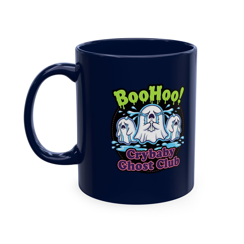 Ghost Club Mug — "Boo Hoo! Crybaby Ghost Club" Ceramic Coffee Cup