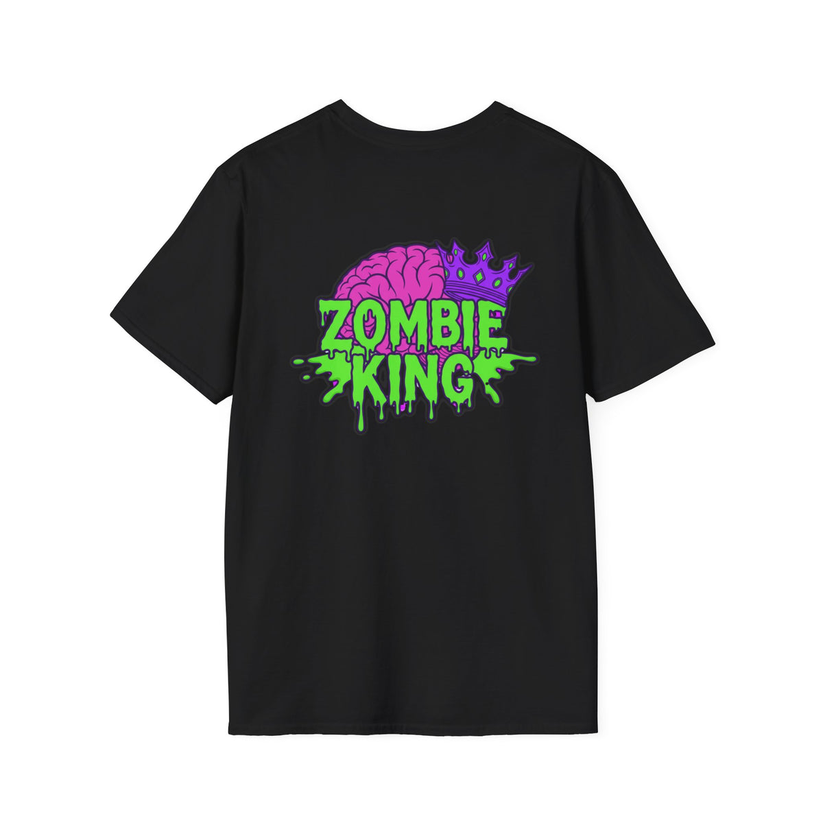 Zombie King T-Shirt — Retro Neon Graphic Tee
