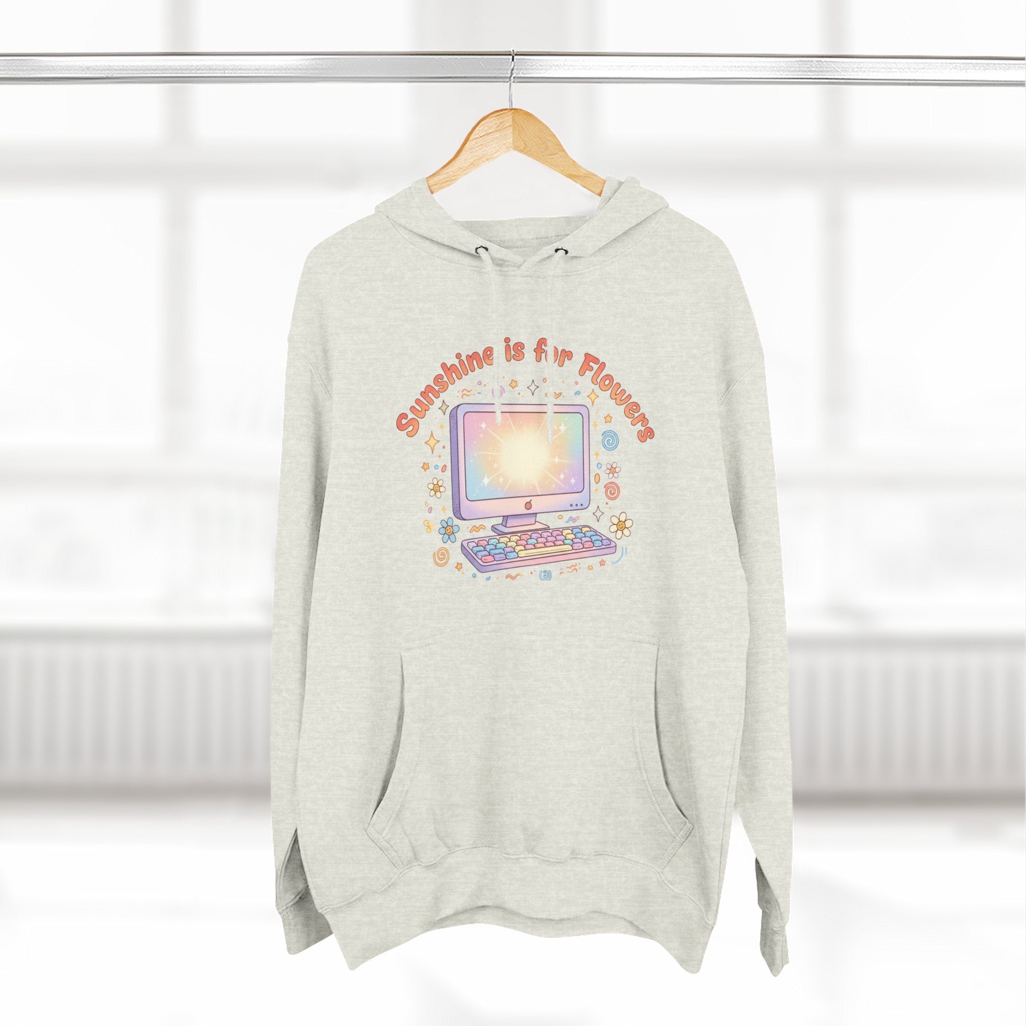 Sunshine Is For Flowers Computer Hoodie — Pastel Gamer Fleece