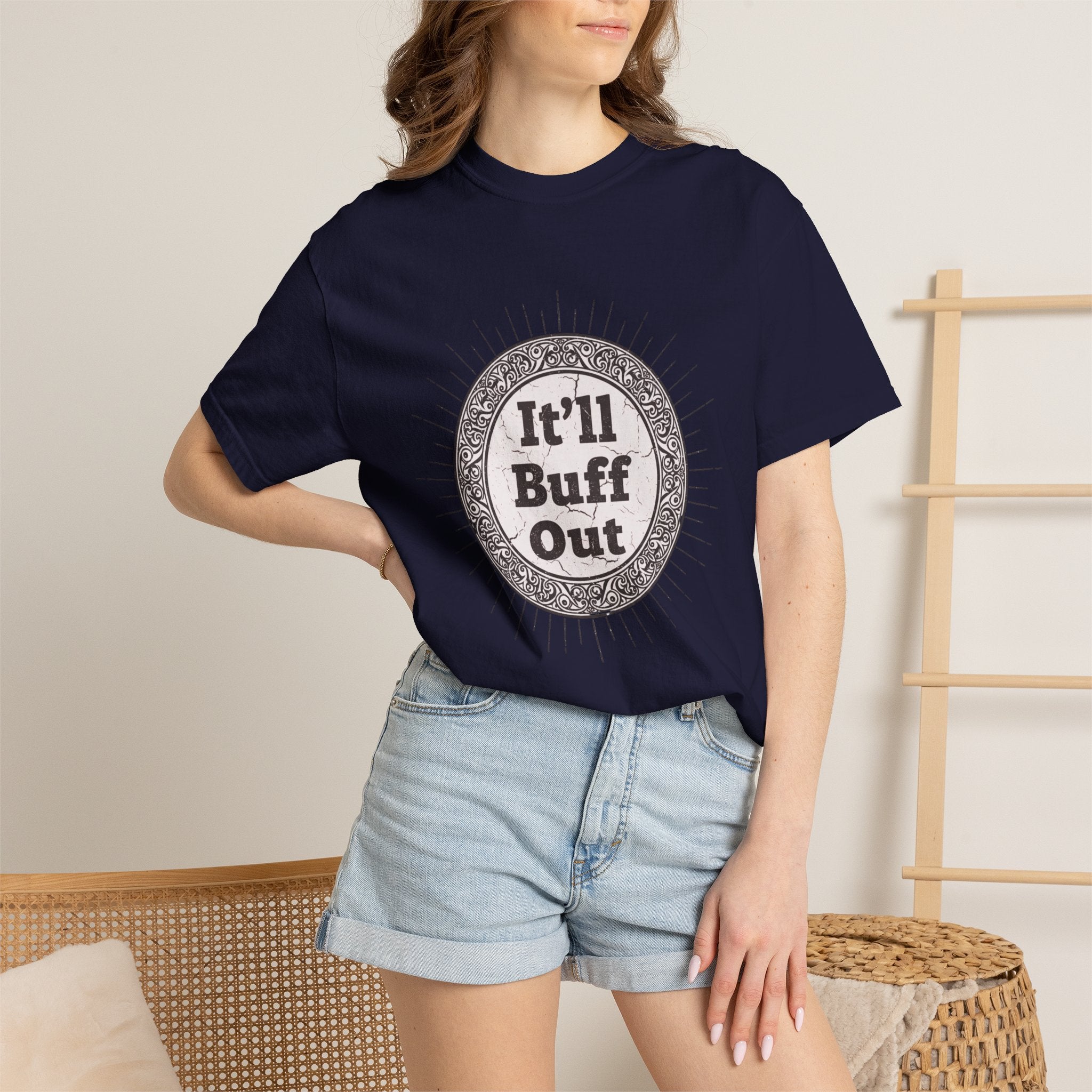 It'll Buff Out T-Shirt — Vintage Sunburst Graphic Tee