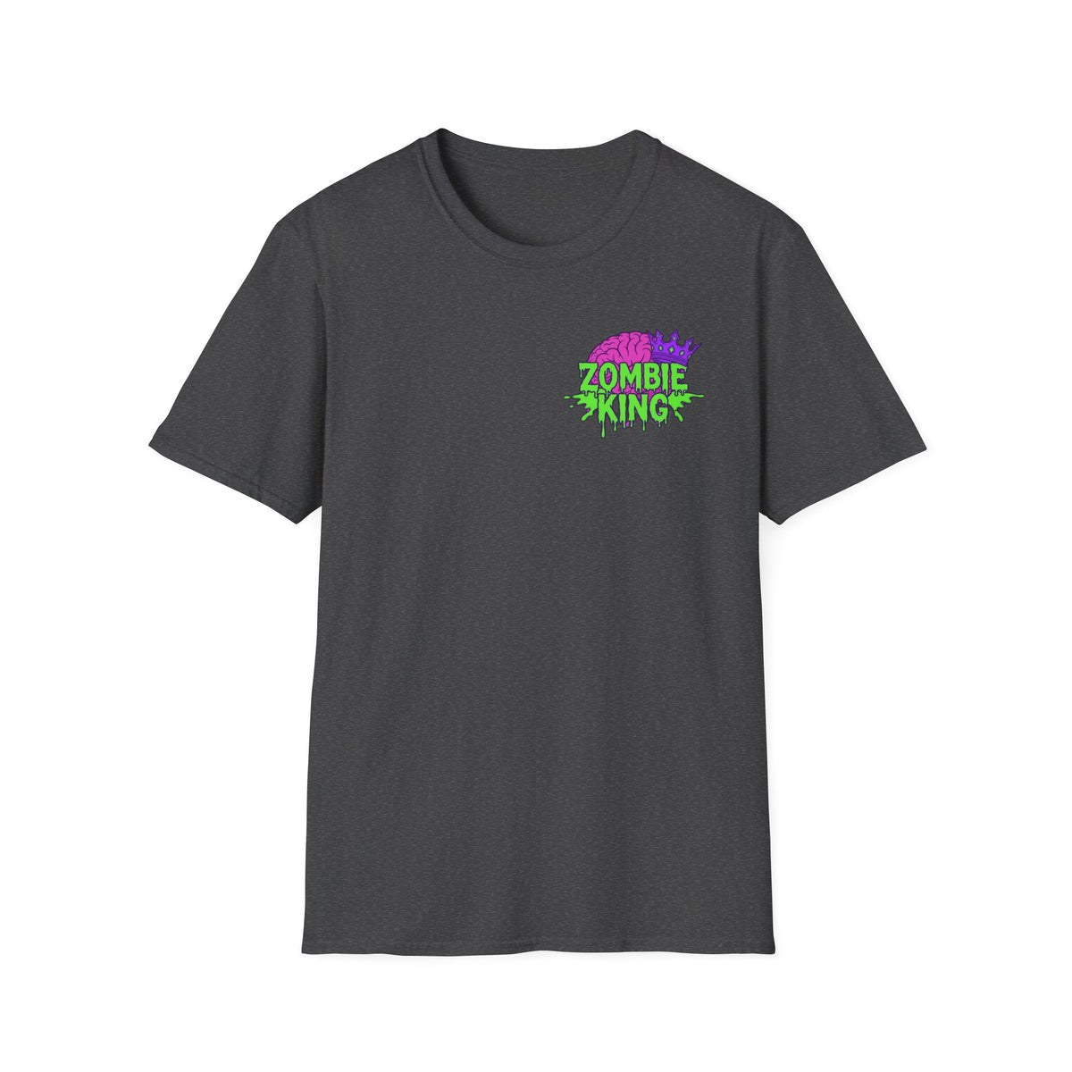 Zombie King T-Shirt — Retro Neon Graphic Tee