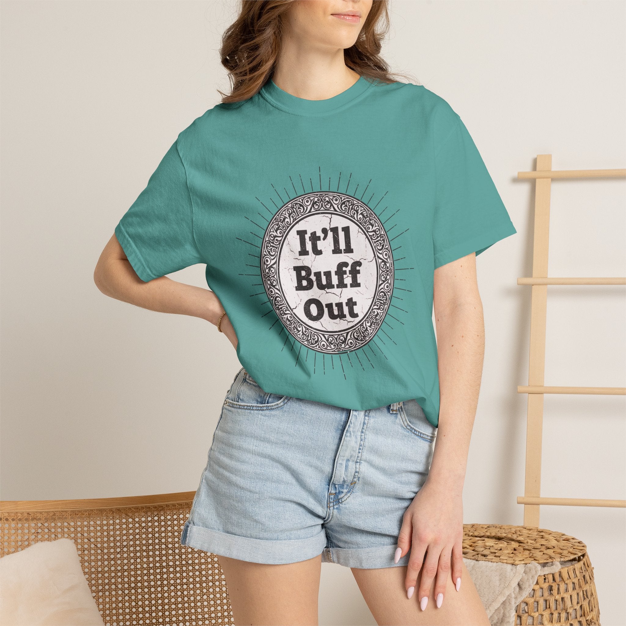 It'll Buff Out T-Shirt — Vintage Sunburst Graphic Tee