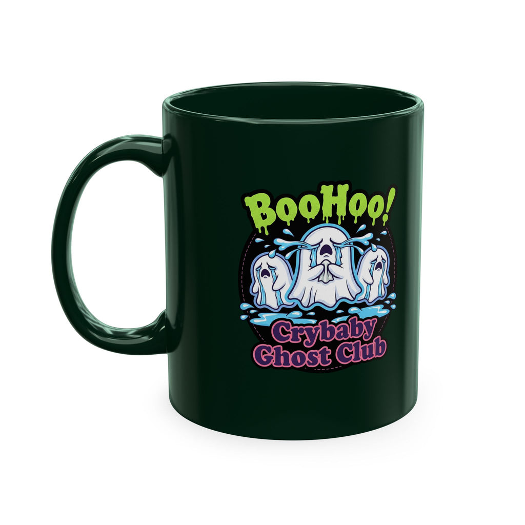 Ghost Club Mug — "Boo Hoo! Crybaby Ghost Club" Ceramic Coffee Cup