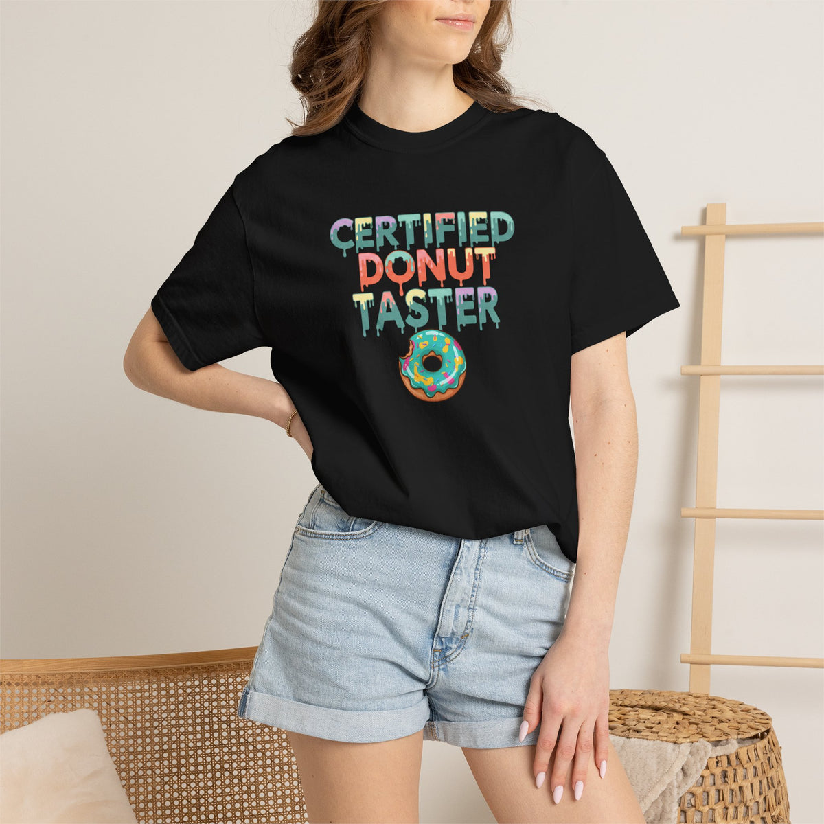 Certified Donut Taster T-Shirt | Funny Food Lover Tee | Cute Bakery Gift for Her