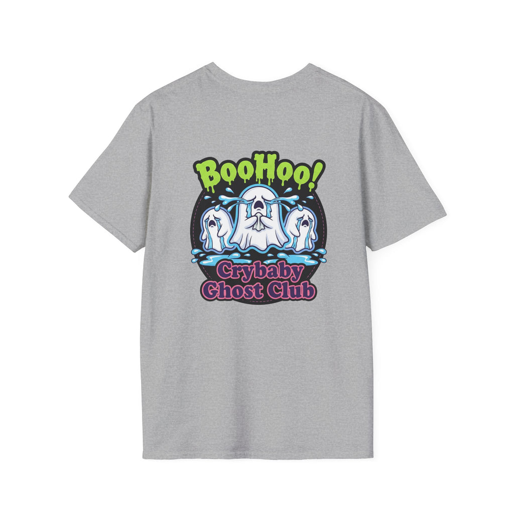 Ghost Club Tee — "BooHoo!" Haunted Crew Graphic T-Shirt