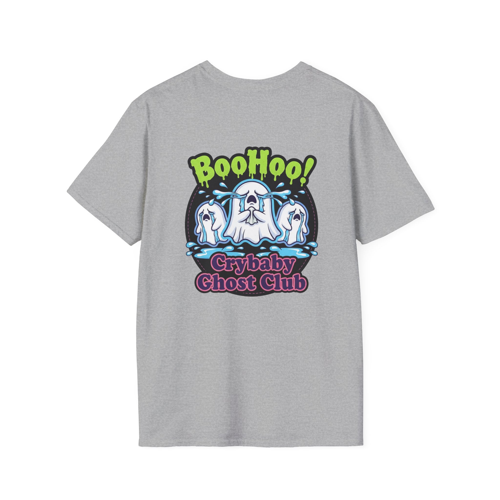 Ghost Club Tee — "BooHoo!" Haunted Crew Graphic T-Shirt