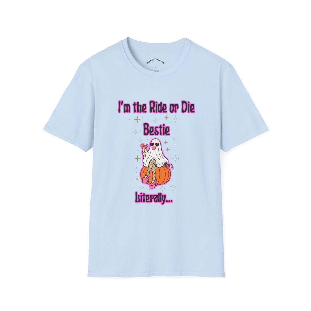 Ride or Die Bestie T-Shirt — Cute Ghost BFF Graphic Tee