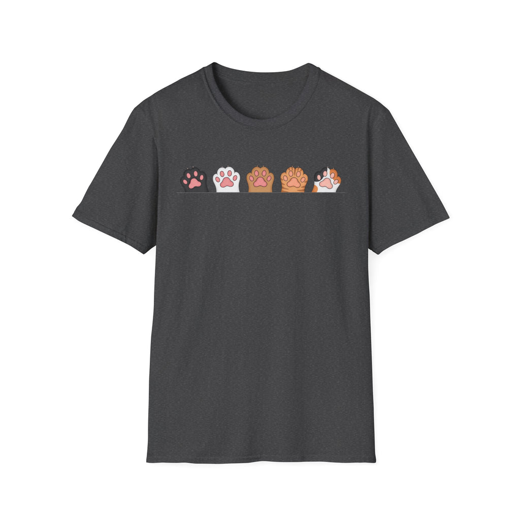 Cat Paw T-Shirt — Cute Multicolor Cat Paw Print Graphic Tee
