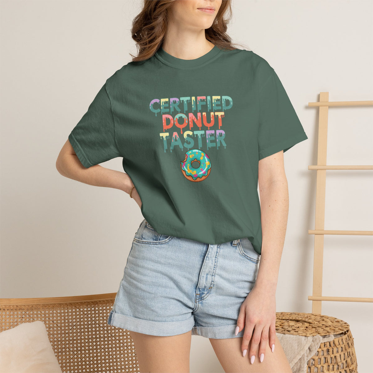 Certified Donut Taster T-Shirt | Funny Food Lover Tee | Cute Bakery Gift for Her