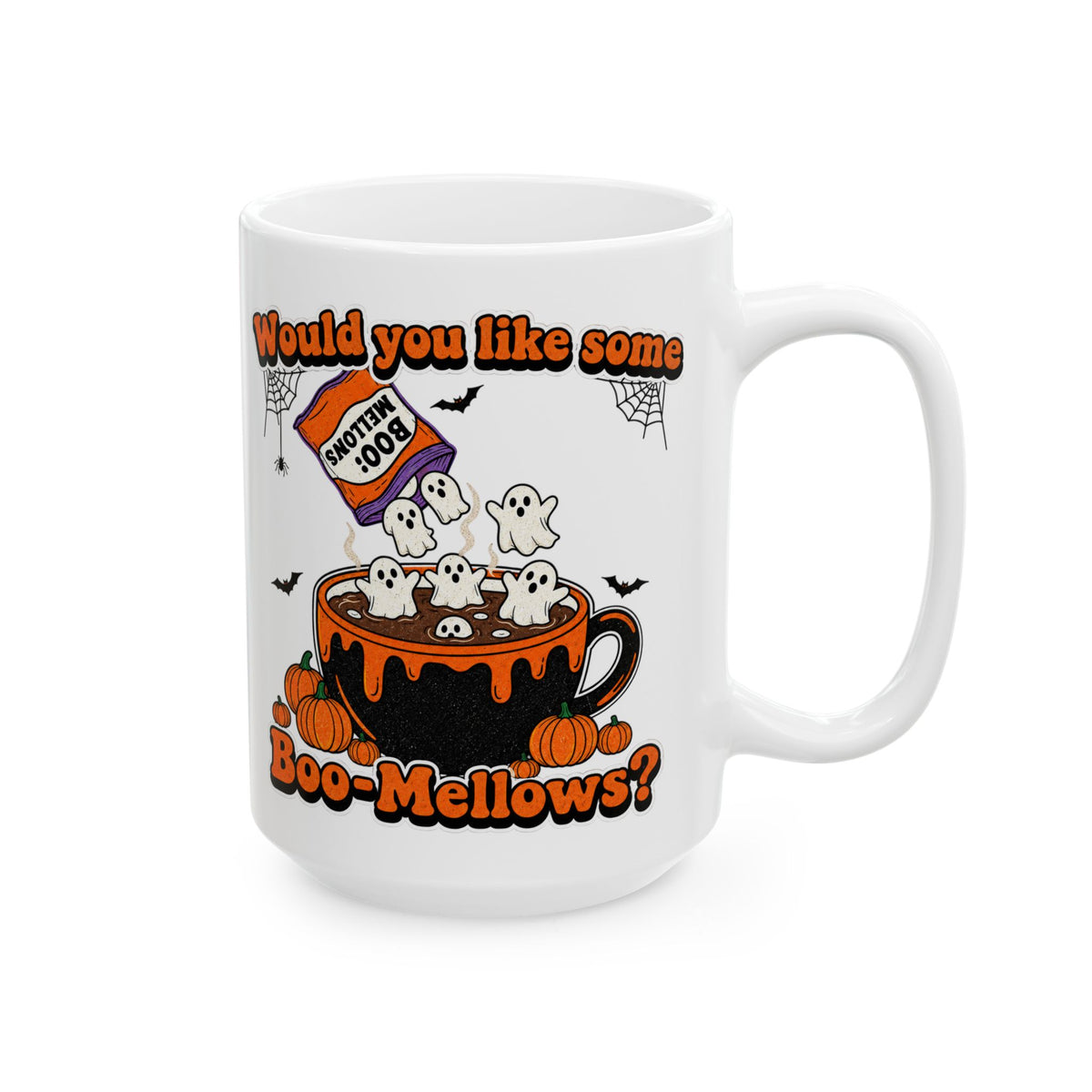Halloween Boo-Mallows White 11oz, 15oz Mug — "Would you like some Boo-Mellows?"