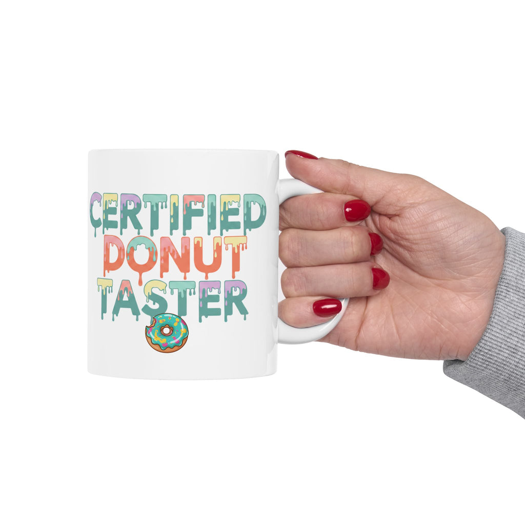 Certified Donut Taster Mug | Funny Foodie Coffee Cup | Cute Gift for Donut Lovers