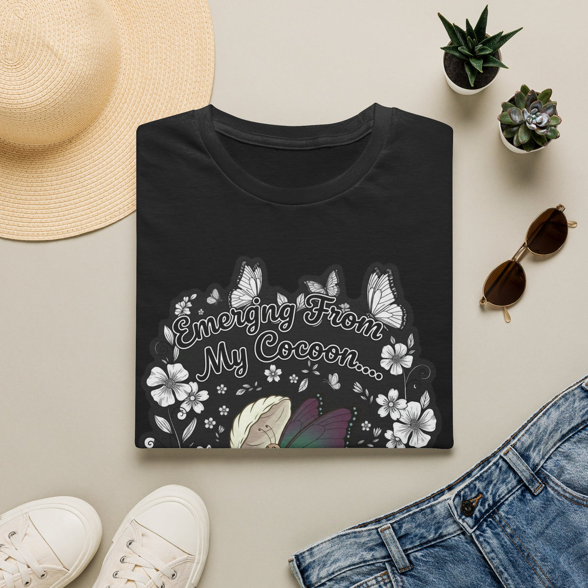 Emerging From My Cocoon… Just Kidding Butterfly T-Shirt