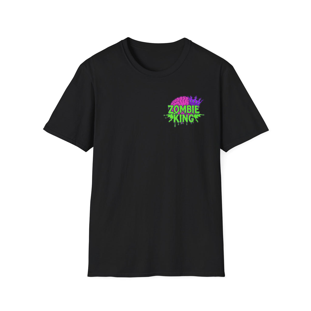 Zombie King T-Shirt — Retro Neon Graphic Tee