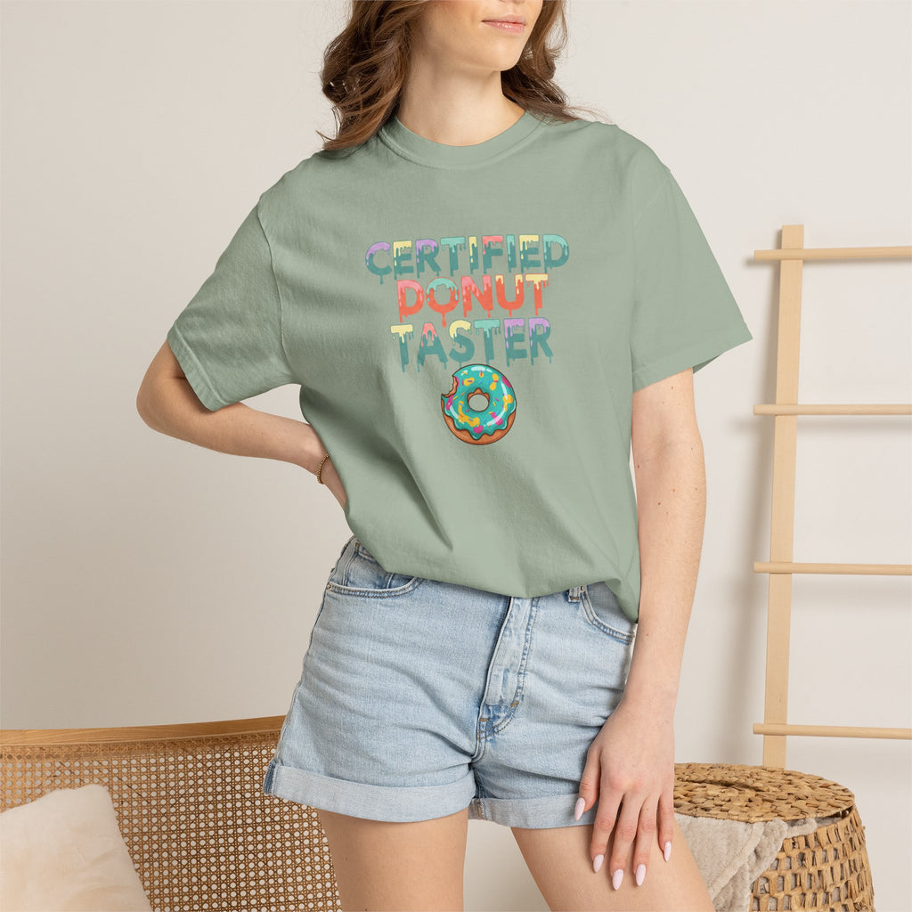 Certified Donut Taster T-Shirt | Funny Food Lover Tee | Cute Bakery Gift for Her