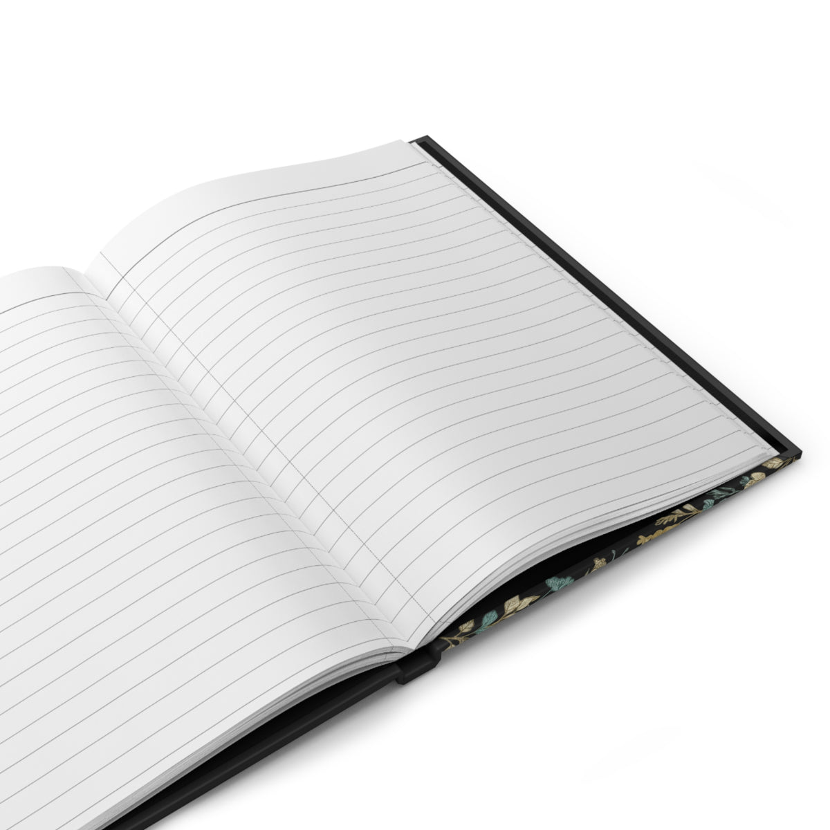 Ghostly Visions Black Hardcover Journal — Lined Paranormal Moon Notebook