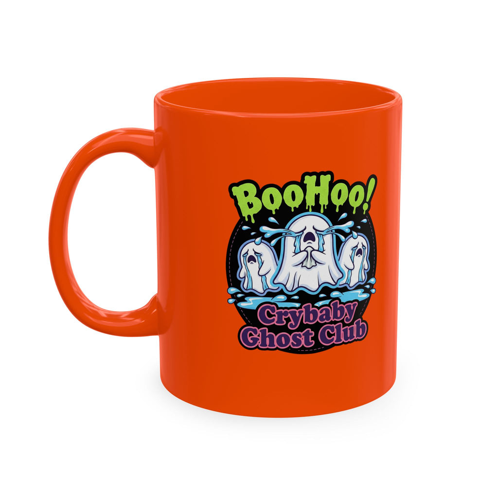 Ghost Club Mug — "Boo Hoo! Crybaby Ghost Club" Ceramic Coffee Cup