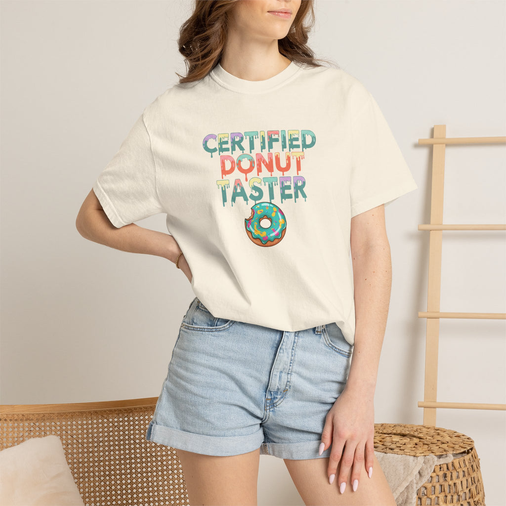 Certified Donut Taster T-Shirt | Funny Food Lover Tee | Cute Bakery Gift for Her