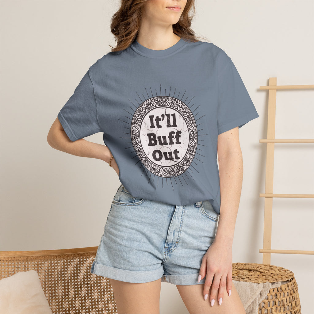 It'll Buff Out T-Shirt — Vintage Sunburst Graphic Tee