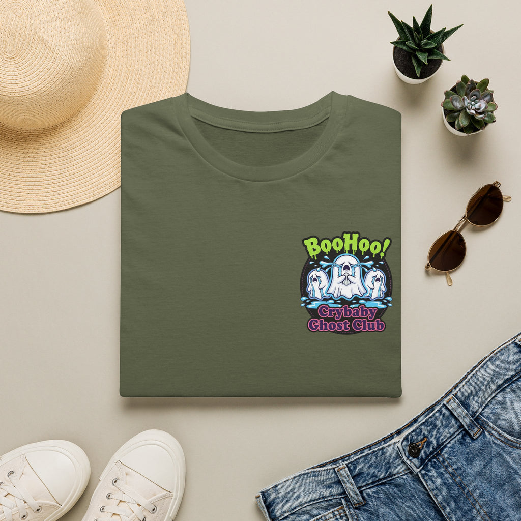 Ghost Club Tee — "BooHoo!" Haunted Crew Graphic T-Shirt