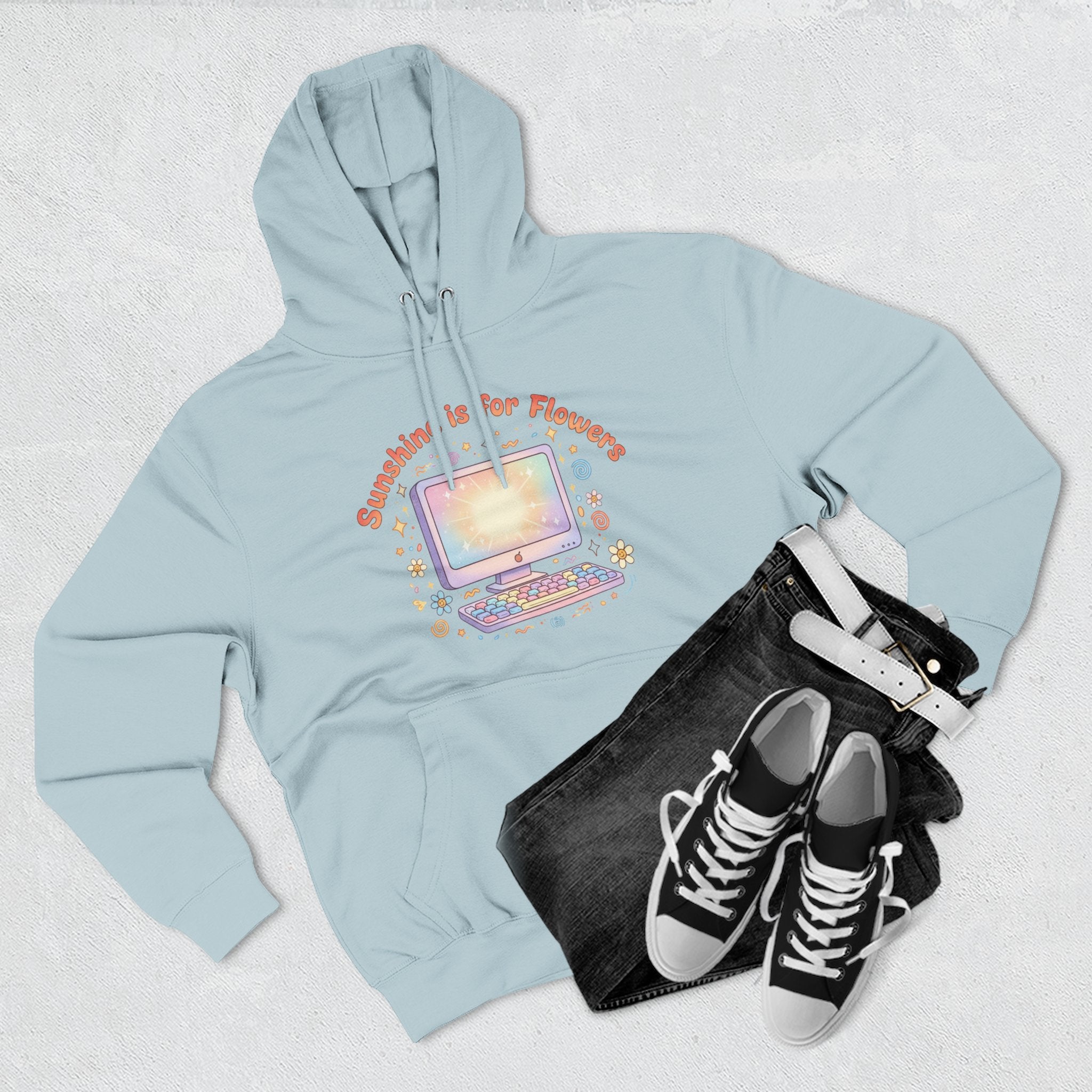 Sunshine Is For Flowers Computer Hoodie — Pastel Gamer Fleece