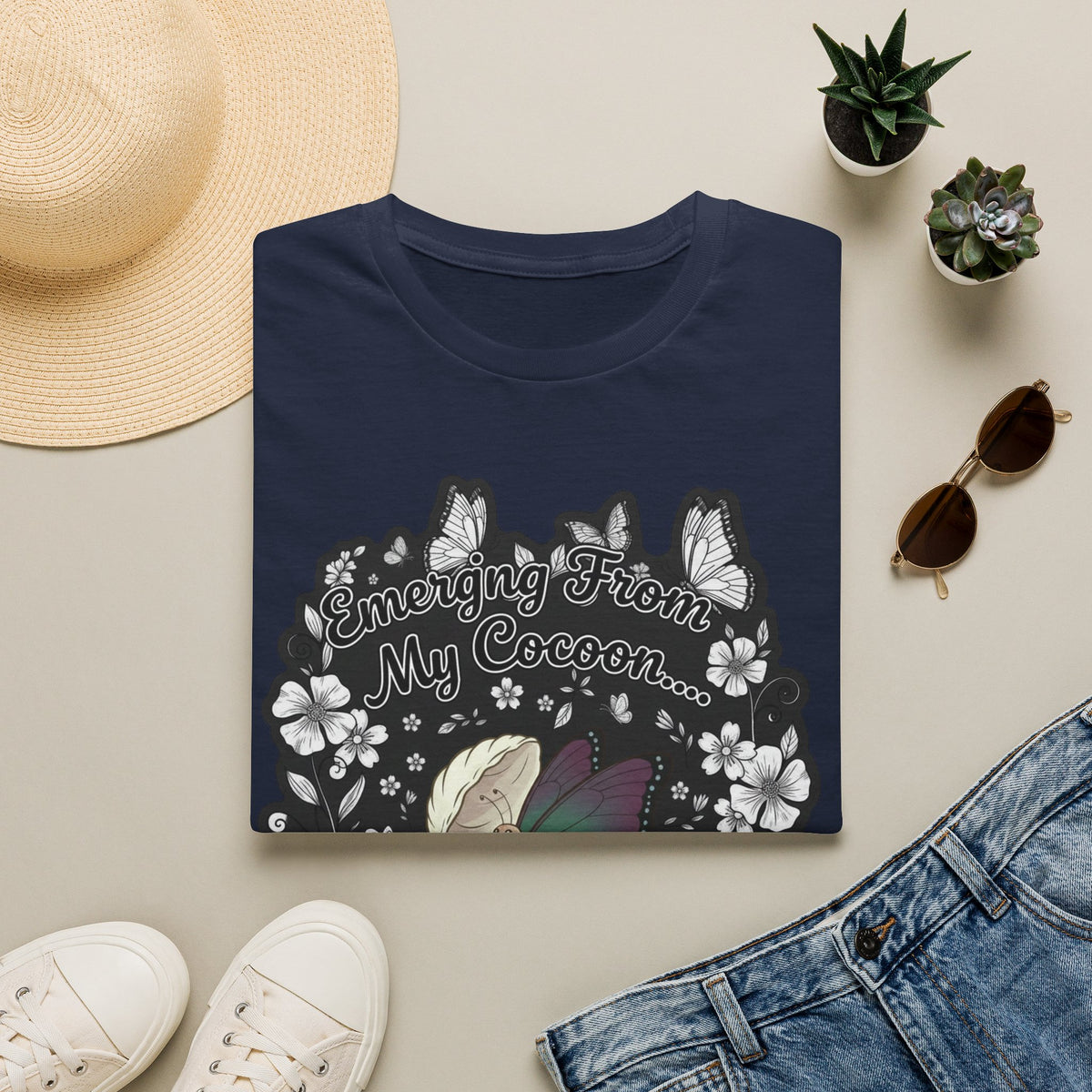 Emerging From My Cocoon… Just Kidding Butterfly T-Shirt