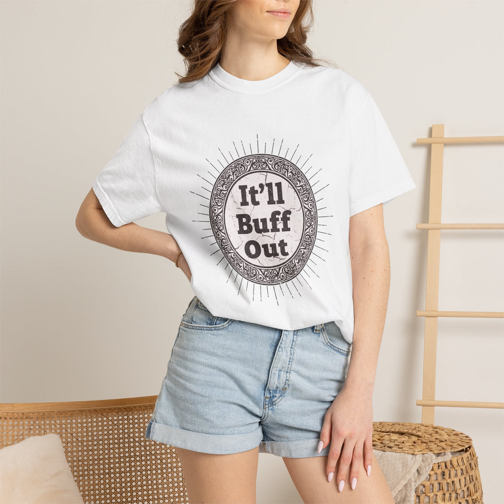 It'll Buff Out T-Shirt — Vintage Sunburst Graphic Tee