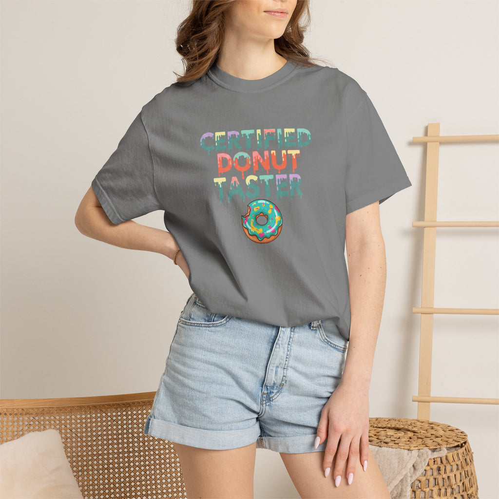 Certified Donut Taster T-Shirt | Funny Food Lover Tee | Cute Bakery Gift for Her